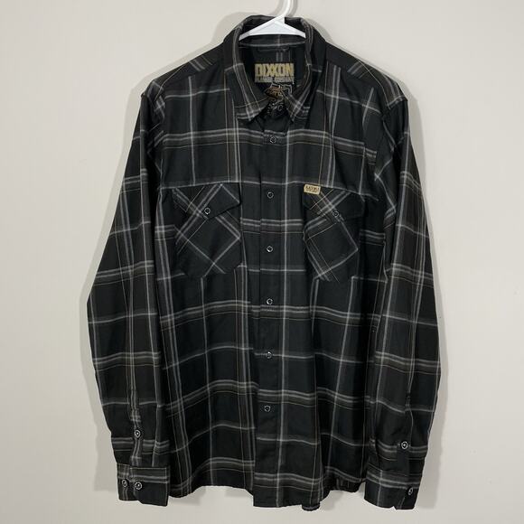 Dixxon Flannel Shirt Black Rifle Coffee Company Mens Large Black Plaid BRCC - Picture 3 of 7